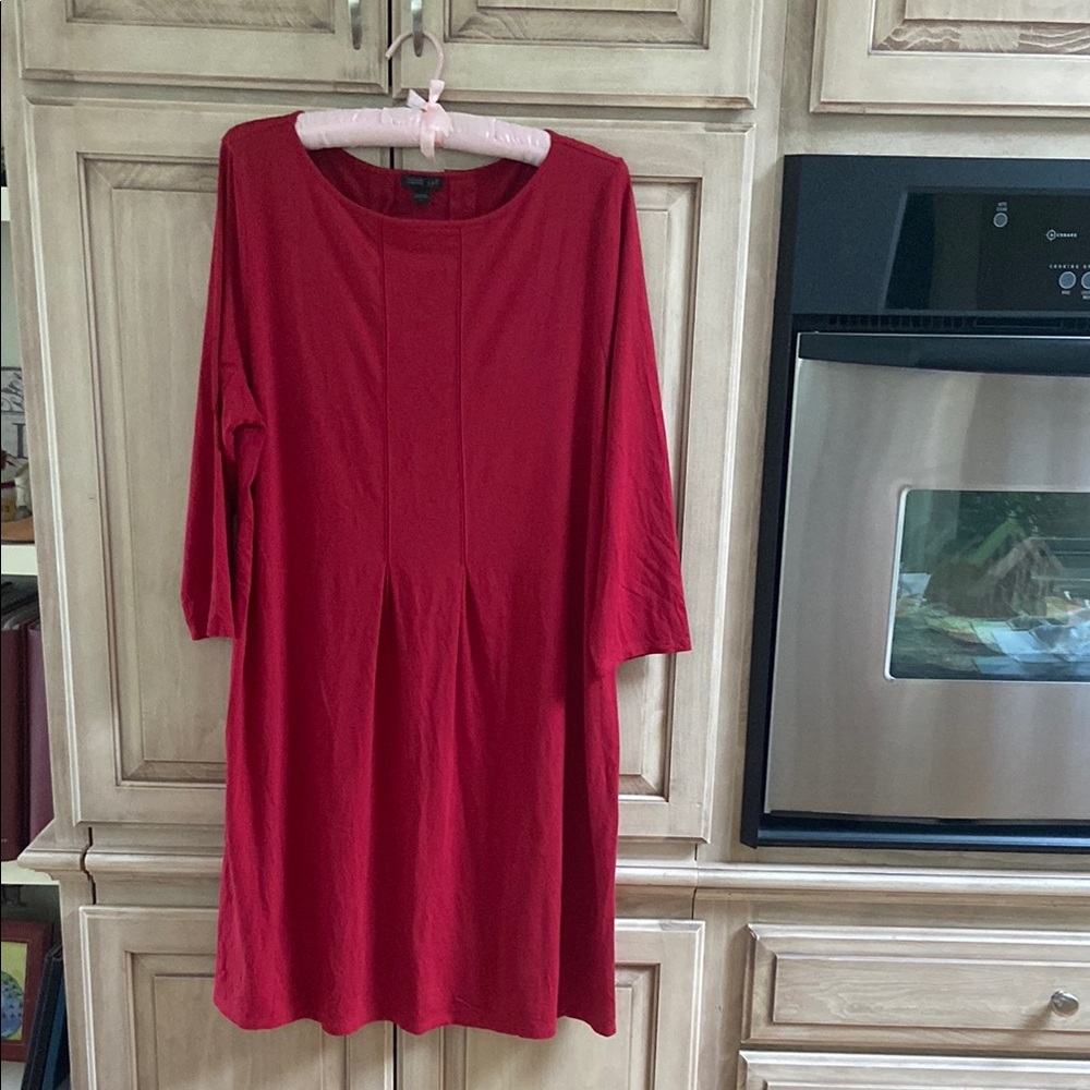 J. Jill Wearever collection red dress sz L